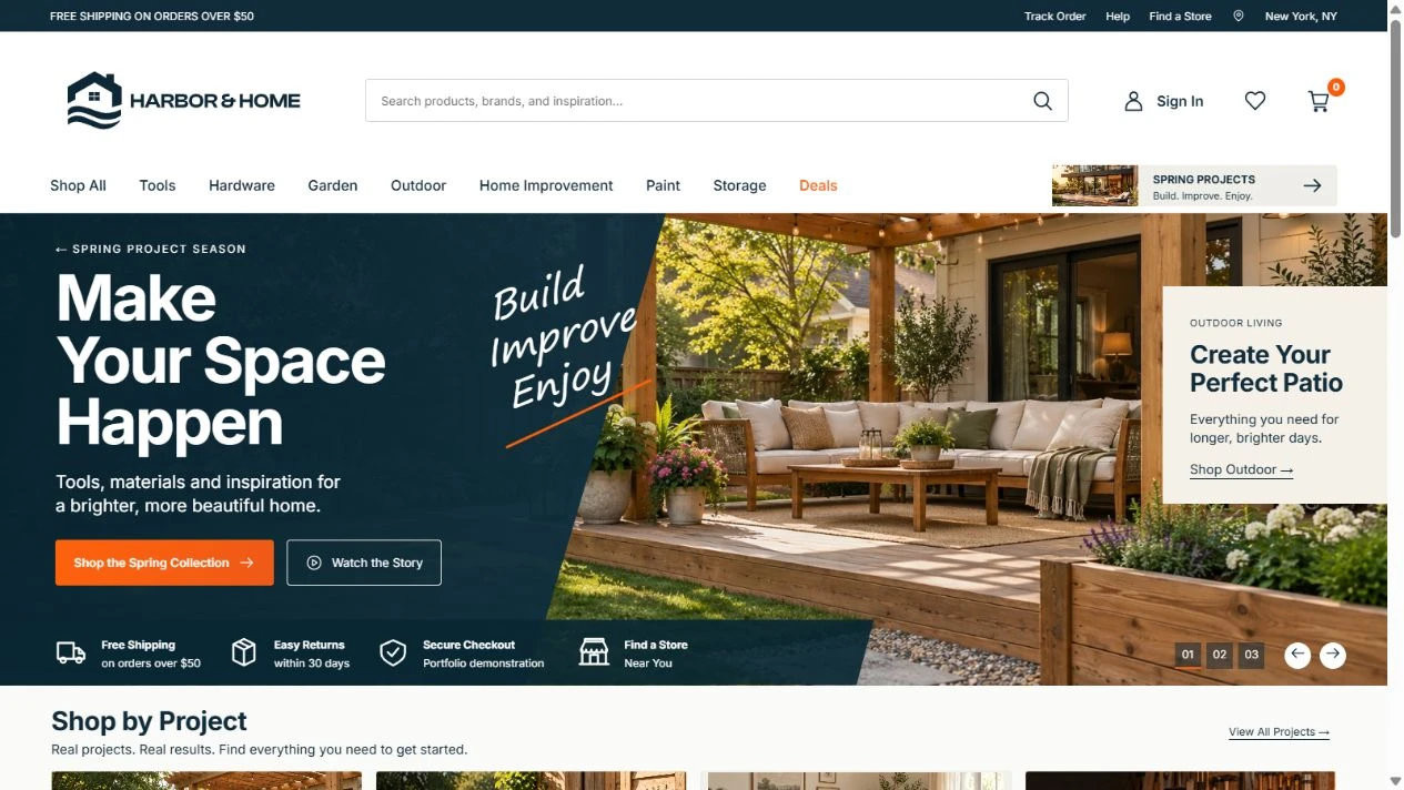 Harbor & Home — E-commerce Concept